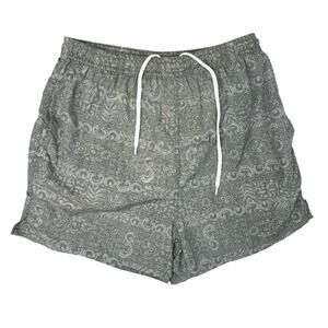 Vintage Y2K Laguna Swim Trunks Men's Small Olive Bandana Paisley Mesh Lined Surf